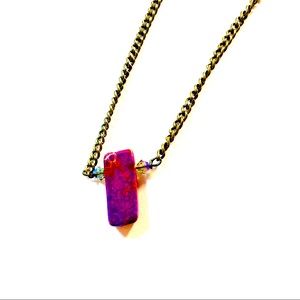 Handmade Rock On Kids Magenta Necklace by McGlamorous